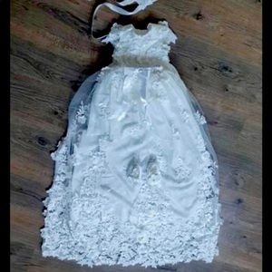 Baptism European Dress Ivory Set 9-12 months